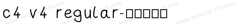 c4 v4 regular字体转换